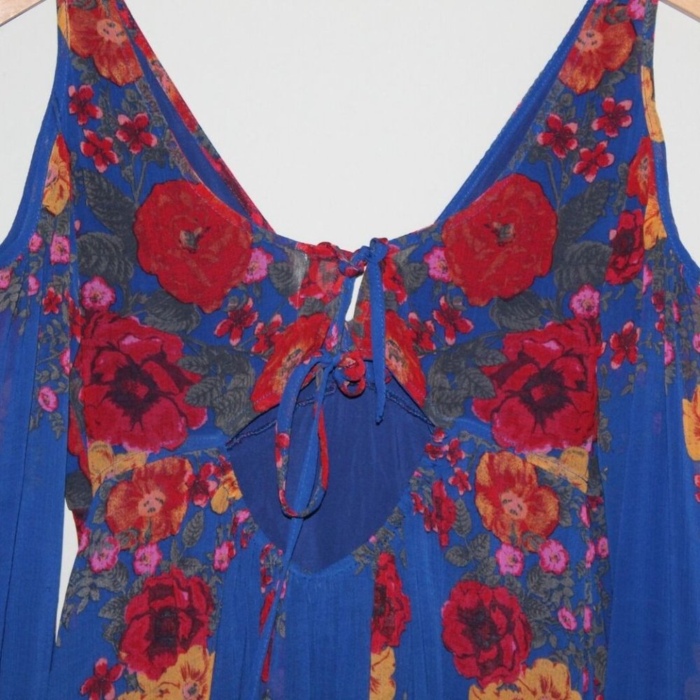 Free People Penny Lover Mini Dress Blue HW9603 - Picture 8 of 11